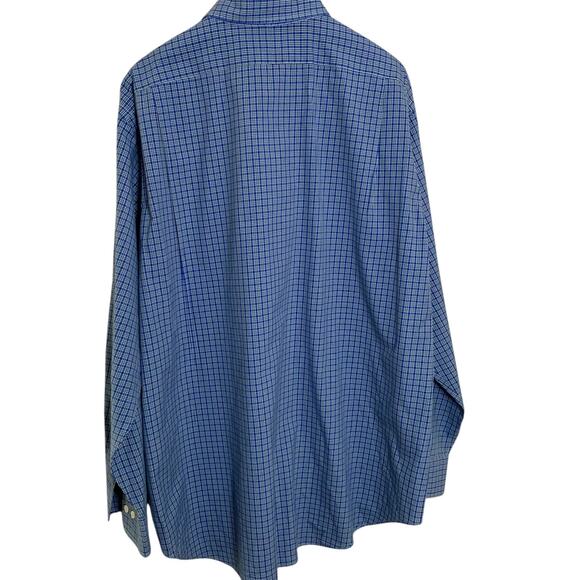 Vtg Polo Shirt Men's 17.5/35 Ralph Curham Sport Lauren Dress Shirt Irish Tartan - Picture 2 of 5